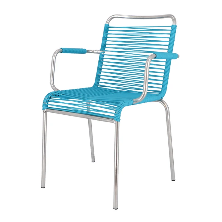 Mya Spaghetti Outdoor Chair from Fiam in petrol