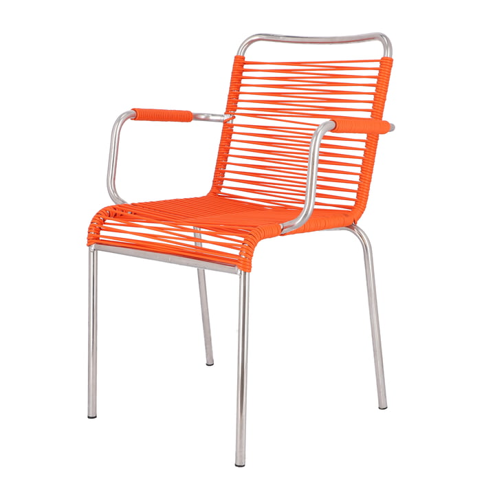 Mya Spaghetti Outdoor Chair from Fiam in orange
