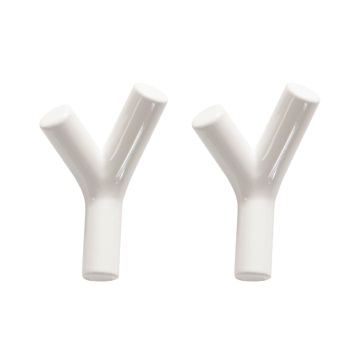 Wardrope Wall hooks, white (set of 2) from Authentics