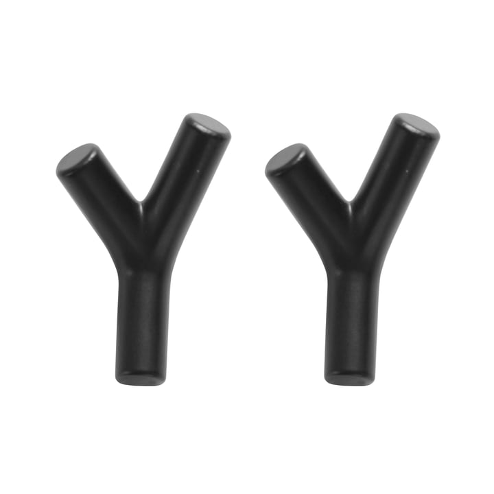 Wardrope Wall hooks, black (set of 2) from Authentics