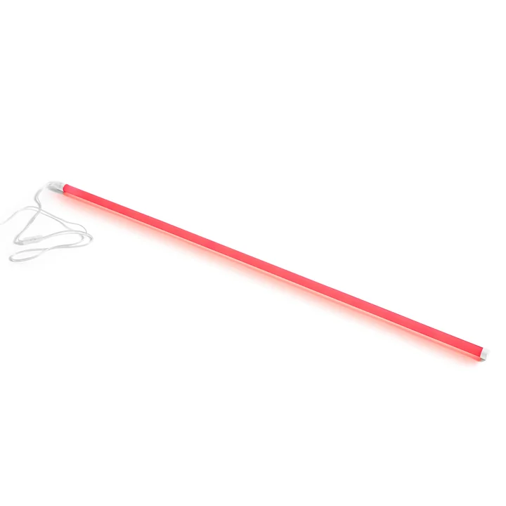 Neon LED light stick, Ø 2,5 x 150 cm, red by HAY.
