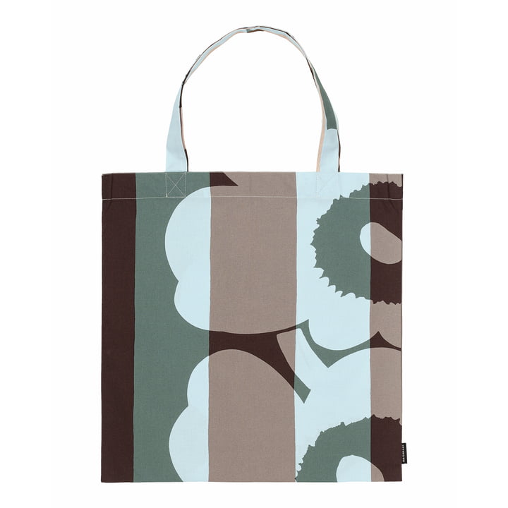 Marimekko - Unikko Shopping bag, brown / petrol / pink