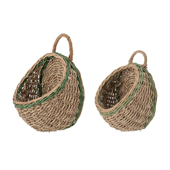 Cornell Wall basket from Bloomingville in natural rattan (set of 2)
