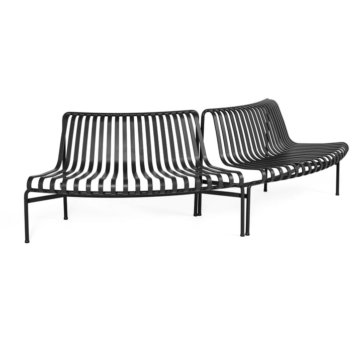 Palissade Park Dining Bench Out / Out from Hay in color anthracite