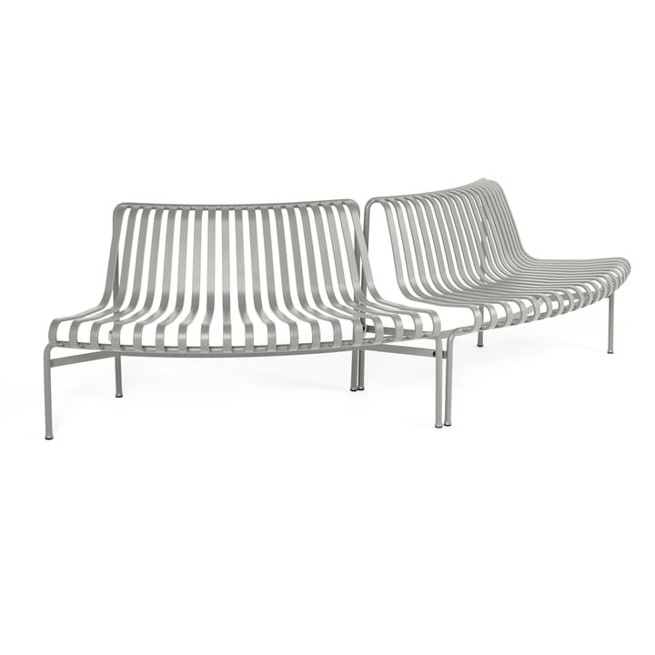 Palissade Park Dining Bench Out / Out from Hay in the color sky grey
