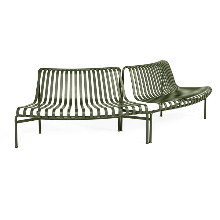 Palissade Park Dining Bench Out / Out from Hay in color olive