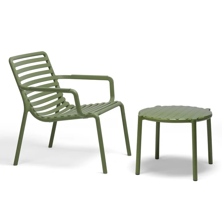 Doga Relax garden armchair from Nardi in the color agave with side table