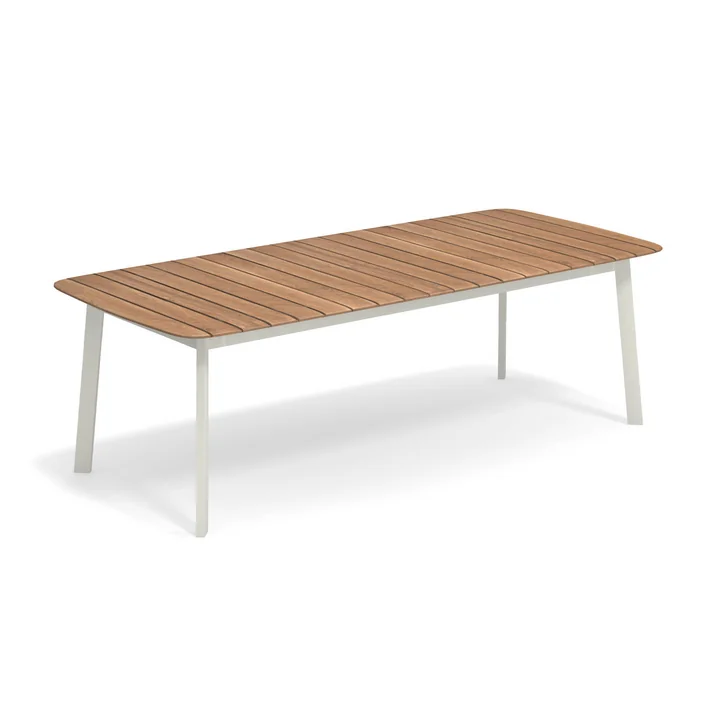 Shine Outdoor Table 225 x 100 cm from Emu in teak / white