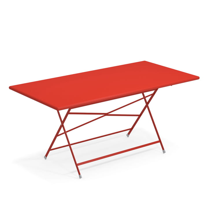 Arc en Ciel Folding table, 160 x 80 cm from Emu in scarlet red