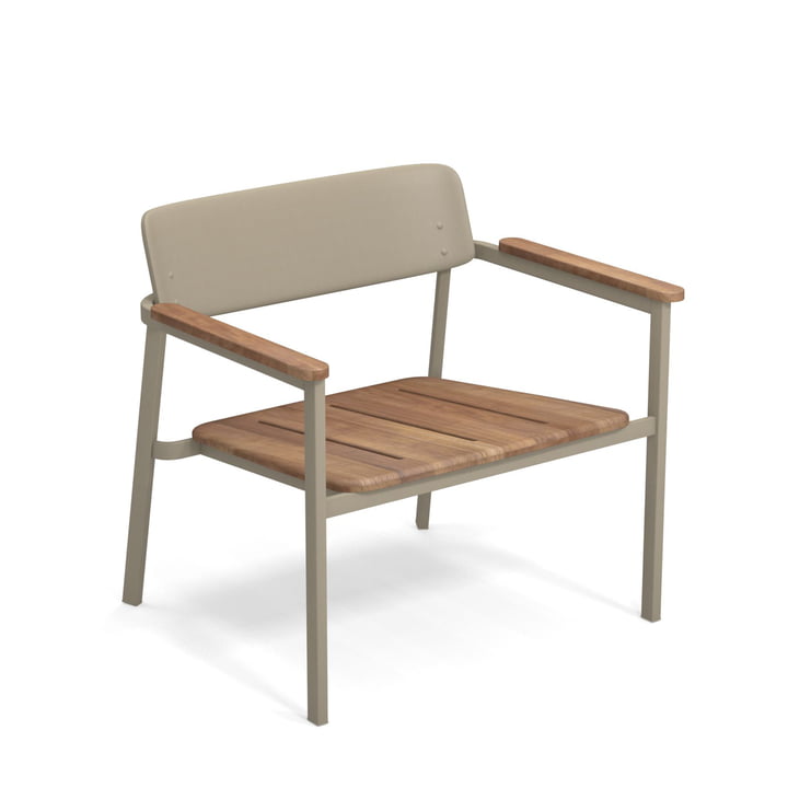 Shine Outdoor Lounge chair from Emu in teak / taupe