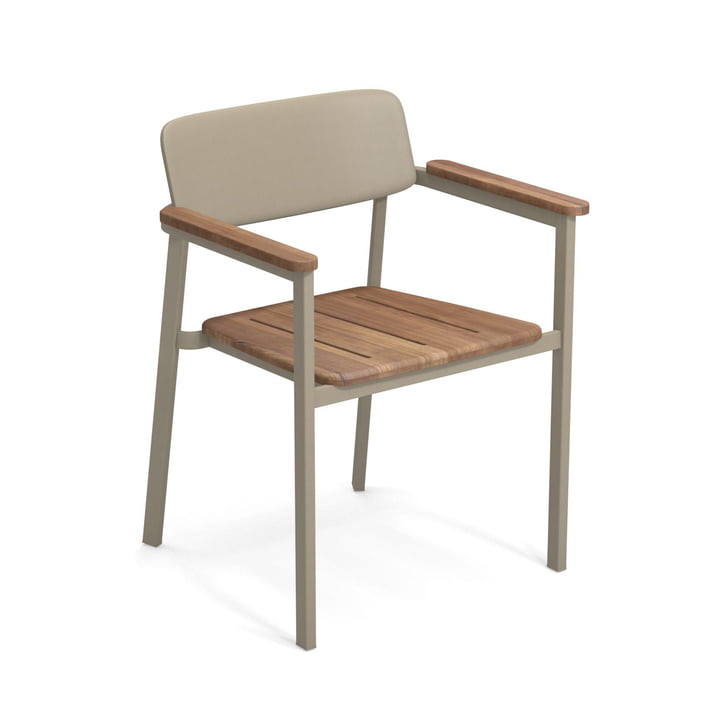 Shine Outdoor Armchair from Emu in teak / taupe