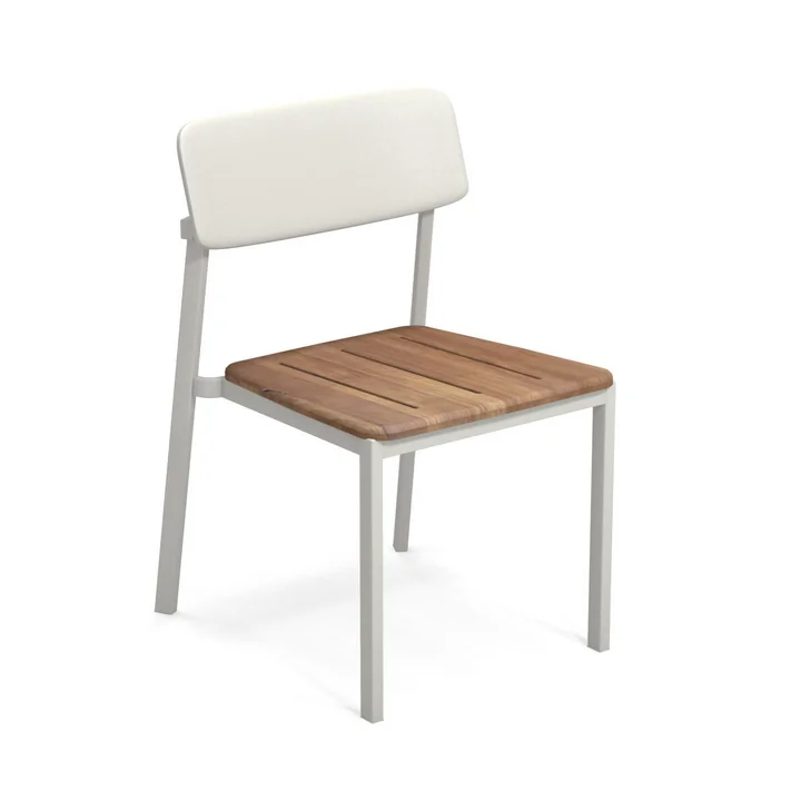 Shine Outdoor Chair by Emu in teak / white