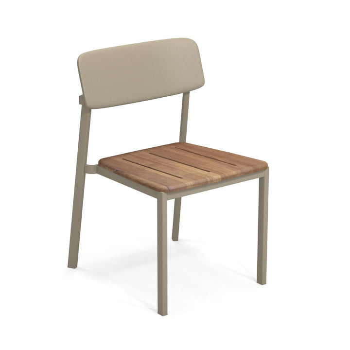 Shine Outdoor Chair from Emu in teak / taupe