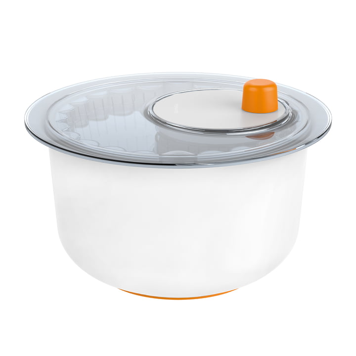 Functional Form Salad spinner, white / orange from Fiskars