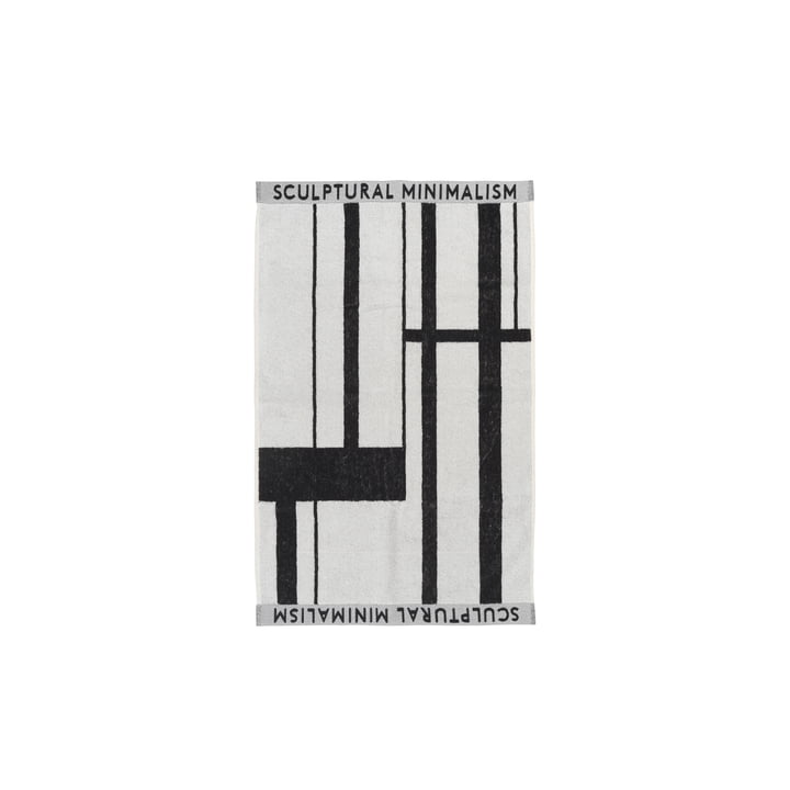 Minimal Towel, 50 x 80 cm in black / off-white from Kristina Dam Studio .