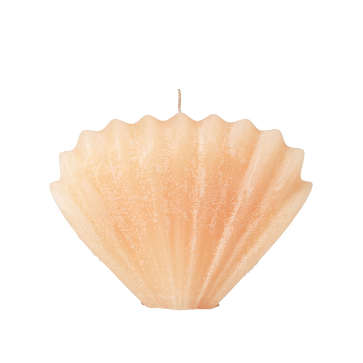 Seashell Candle from Broste Copenhagen in the color apricot cream