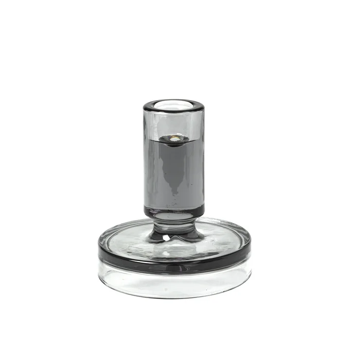 Petra Candlestick from Broste Copenhagen in the color smokes pearl / dark gray