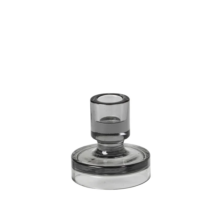 Petra Candlestick from Broste Copenhagen in the color smoked pearl / dark gray