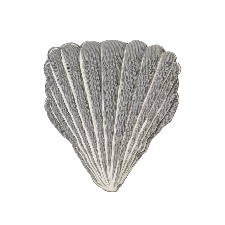 Seashell Cushion from Broste Copenhagen in color warm grey