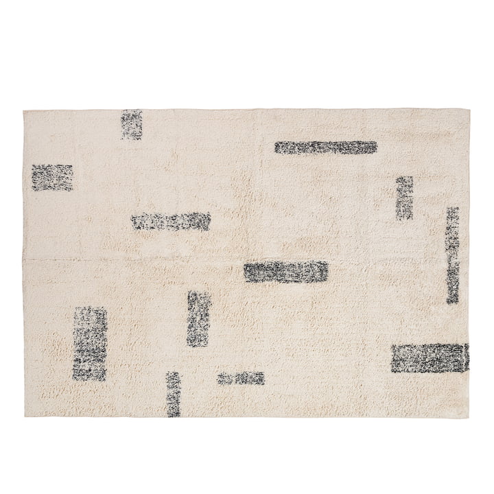 Amira Carpet from Broste Copenhagen in the color beige / black