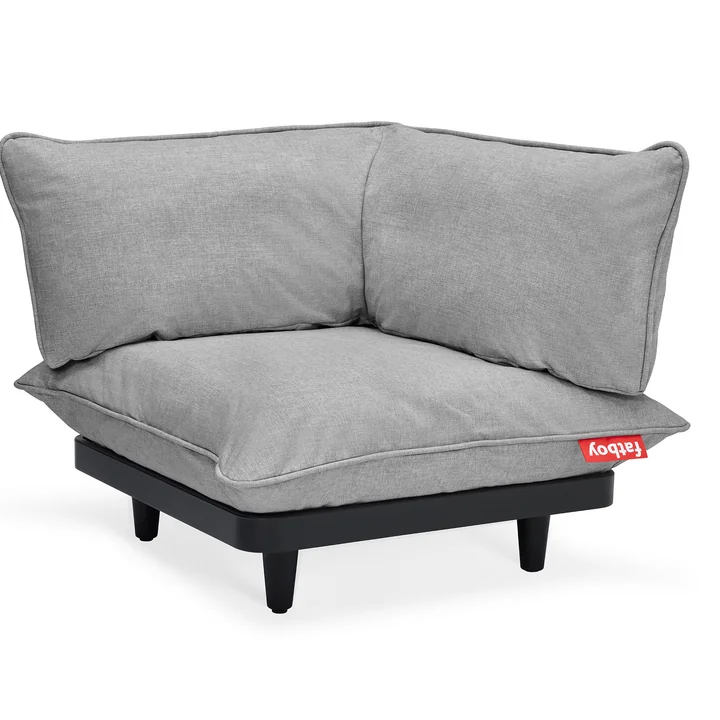 Paletti Outdoor Corner sofa module from Fatboy in the color rock grey