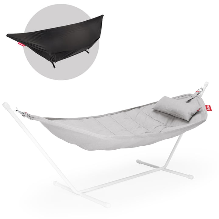 Headdemock Superb Deluxe Hammock from Fatboy in the color light gray / mist