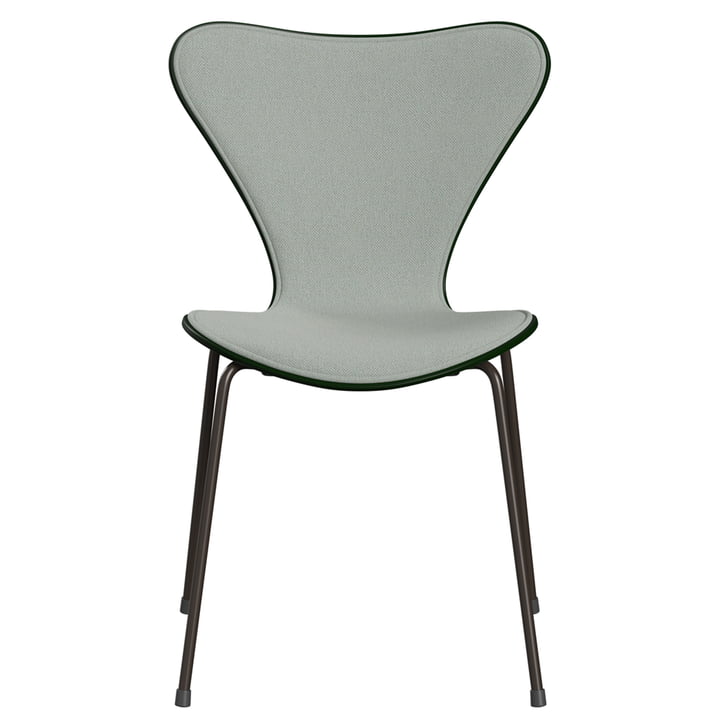 Series 7 chair, ash evergreen colored / frame brown-bronze / mint green (Sunniva 2) by Fritz Hansen