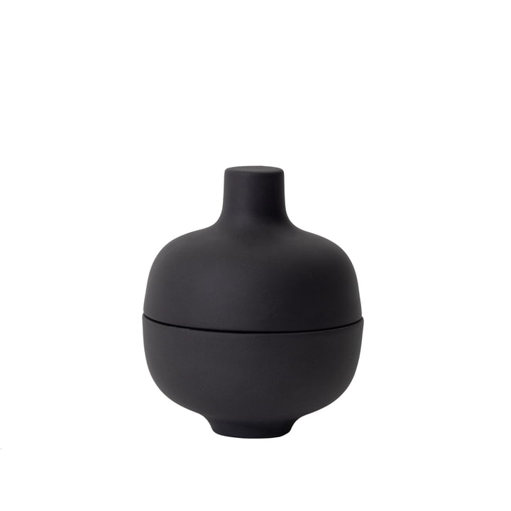 Sand Secrets Bowl with lid Ø 8.2 cm, black by Design House Stockholm