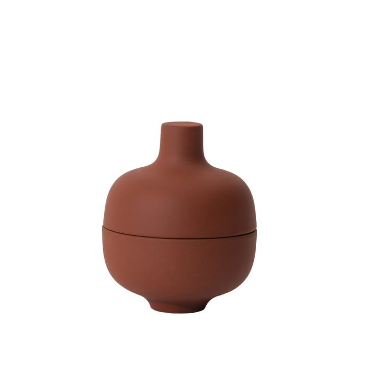 Sand Secrets Bowl with lid Ø 8.2 cm, terra by Design House Stockholm