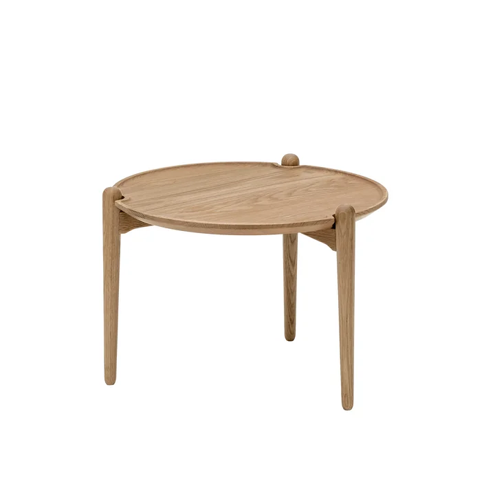 Aria Side table low, Ø 50 x 37 cm, oak by Design House Stockholm