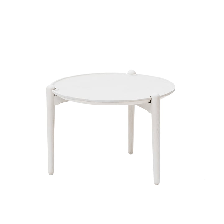 Aria Side table low, Ø 50 x 37 cm, white by Design House Stockholm