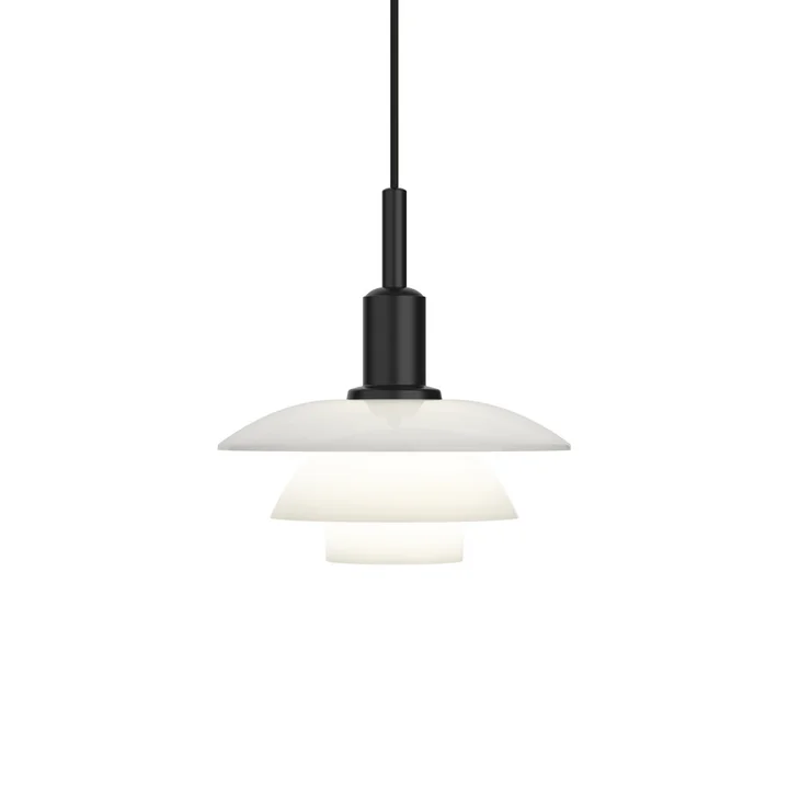 PH 3/3 Pendant light, black / opal glass from Louis Poulsen