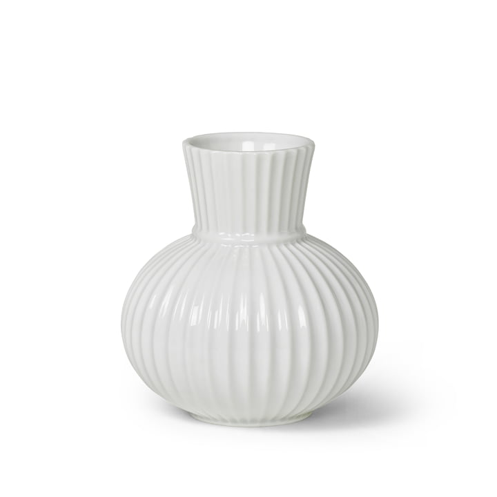 Lyngby Tura vase, h 14.5 cm, in white from Lyngby Porcelæn