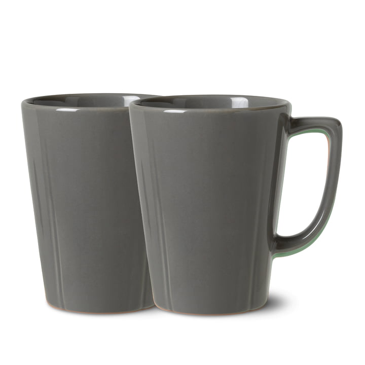 Grand Cru porcelain mug with handle from Rosendahl in color ash grey