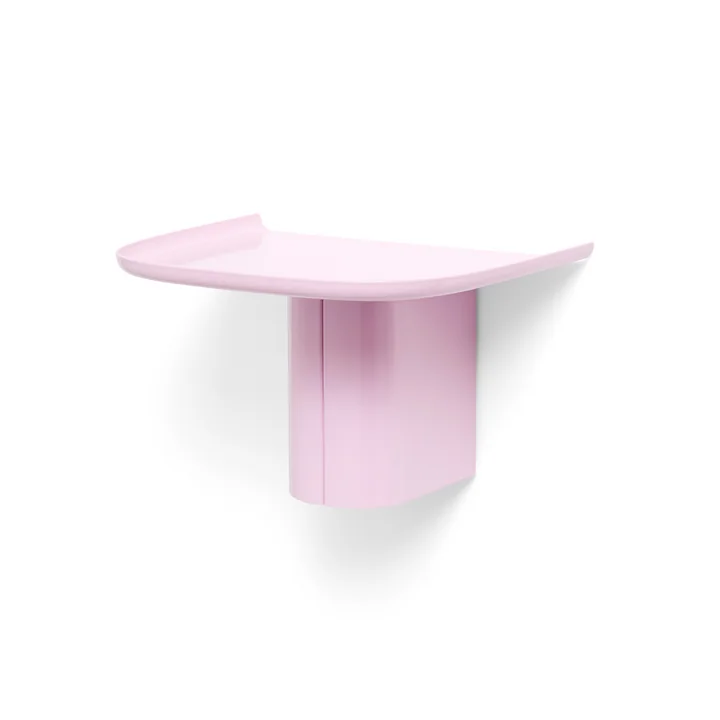 Korpus Wall shelf with coat hook, S, pink from HAY
