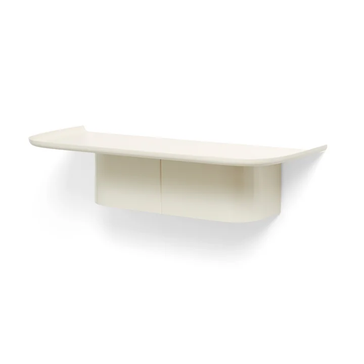 Korpus Wall shelf with coat hook, M, cream from HAY