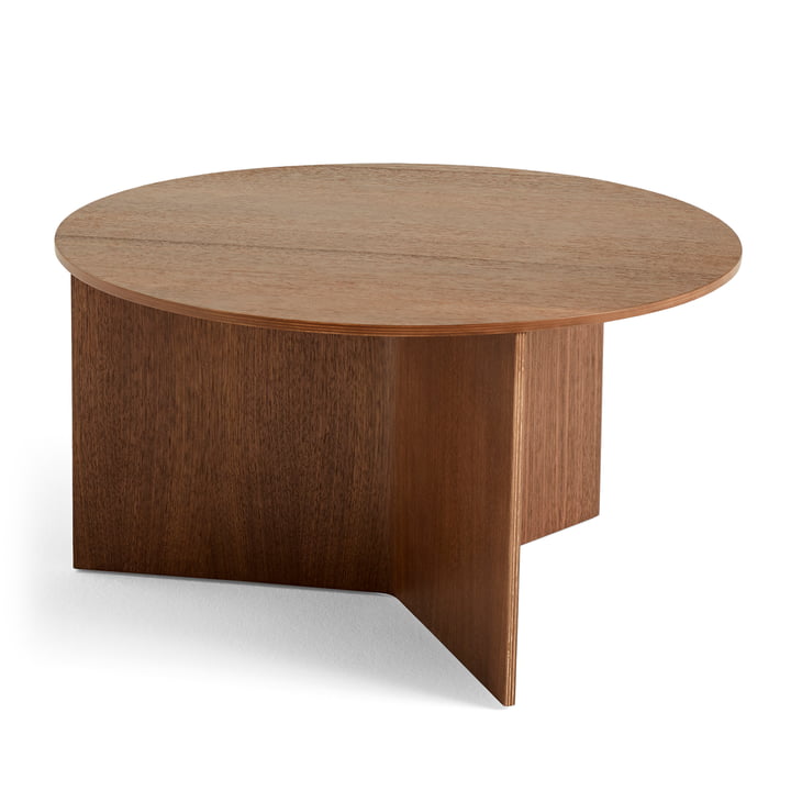 Hay - Slit Table Round XL, Ø 65 x H 35.5 cm, natural walnut