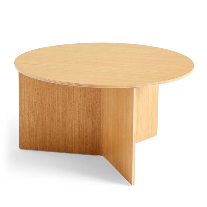 HAY - Slit Table Round XL, Ø 65 x H 35.5 cm, natural oak