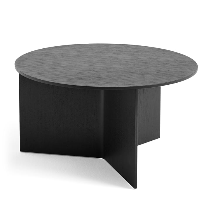 Hay - Slit Table Round XL, Ø 65 x H 35.5 cm, oak black