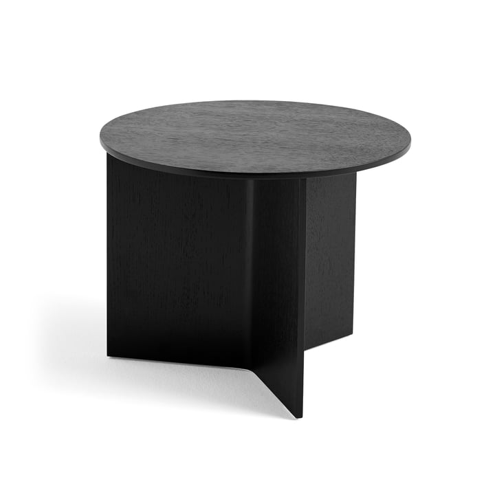 Hay - Slit Table Round, Ø 45 x H 35,5 cm, oak black