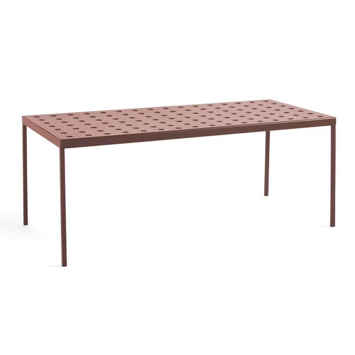 Balcony Dining table, 190 x 87 cm, iron red from Hay