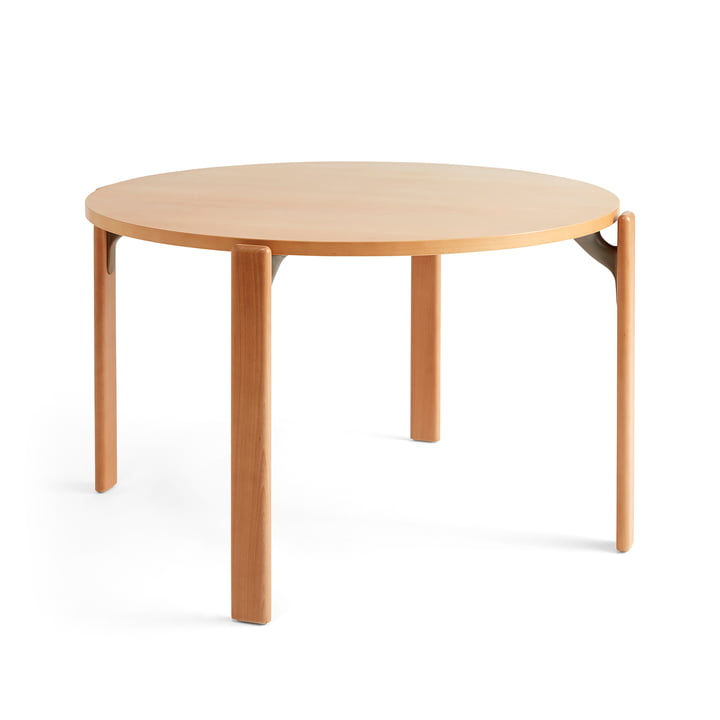 Rey Dining table, Ø 128,5 cm, natural beech by Hay