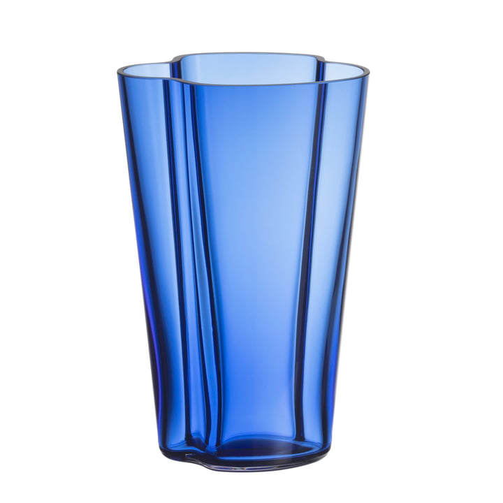 Aalto Vase Finlandia 220 mm, ultramarine blue from Iittala