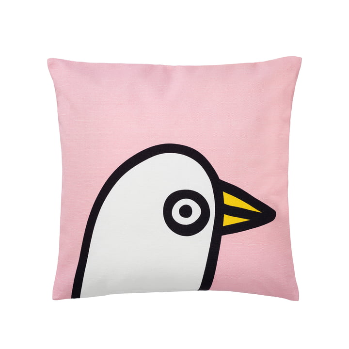 Oiva Toikka Pillowcase, 47 x 47 cm, Birdie pink by Iittala