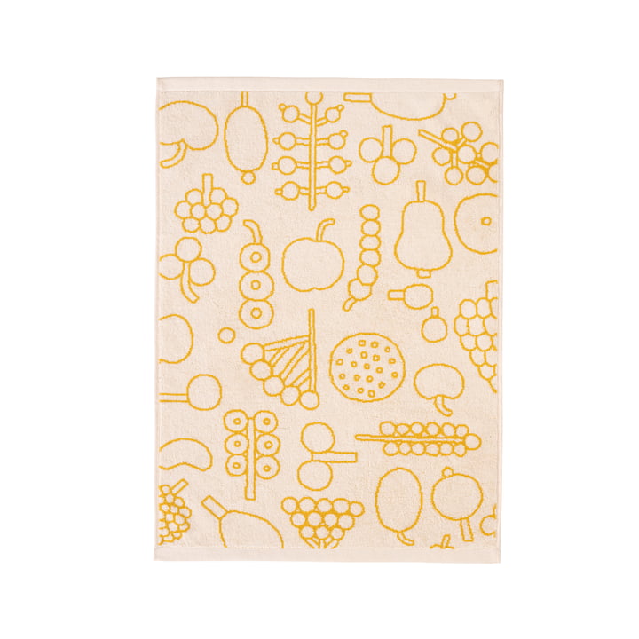 Oiva Toikka towel 50 x 70 cm, Frutta yellow from Iittala