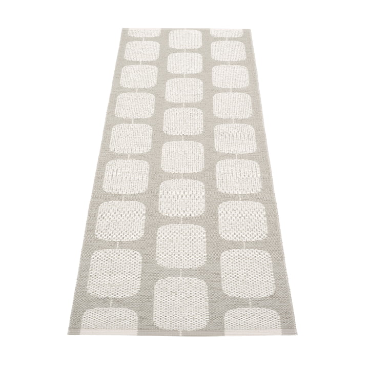 Sten reversible rug, 70 x 200 cm, warm grey / fossil by Pappelina
