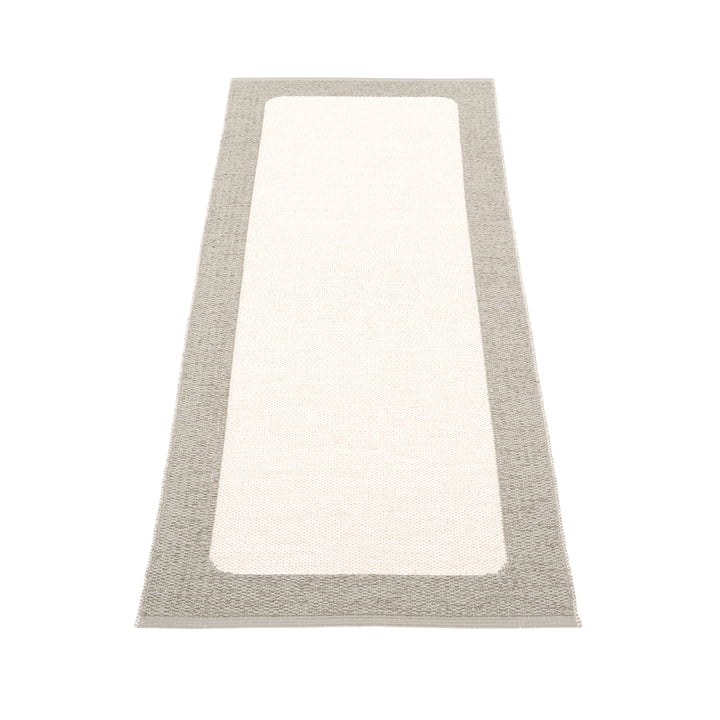 Ilda reversible rug, 70 x 180 cm, warm grey / vanilla by Pappelina