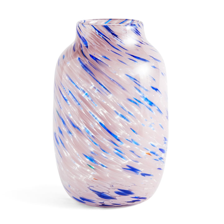 Splash Vase L, Ø 17,5 x H 27 cm, light pink and blue by Hay