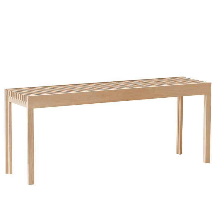 Lightweight Bench, oak white pigmented from Form & Refine