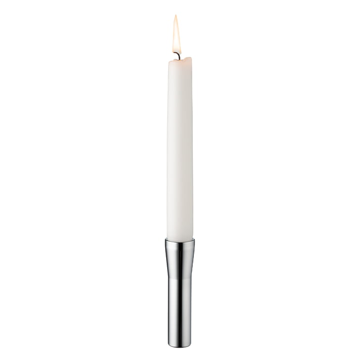 LindDNA - Curve candle holder, Single / chrome